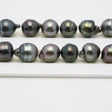 37pcs Multicolor 10mm - CL AAA/AA Quality Tahitian Pearl Necklace NL1416 OR7