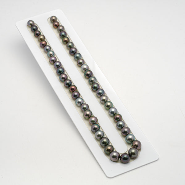 47pcs "High Luster" Multicolor 8-11mm - SR/NR AAA Quality Tahitian Pearl Necklace NL1523 OR6