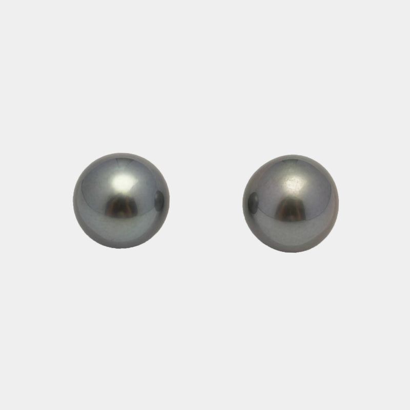 2pcs Gray 11.6mm - SR AAA Quality Tahitian Pearl Pair ER1541 A101