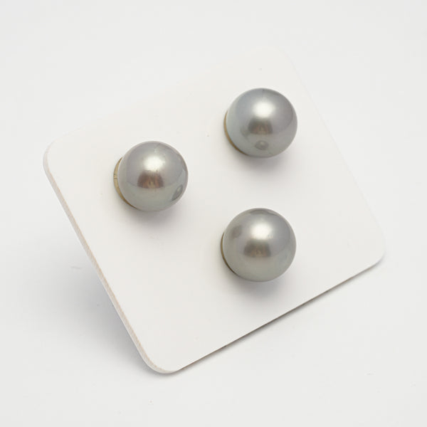 3pcs Light 12.3-12.9mm - SR AAA/AA Quality Tahitian Pearl Trio Set ER1560 A101