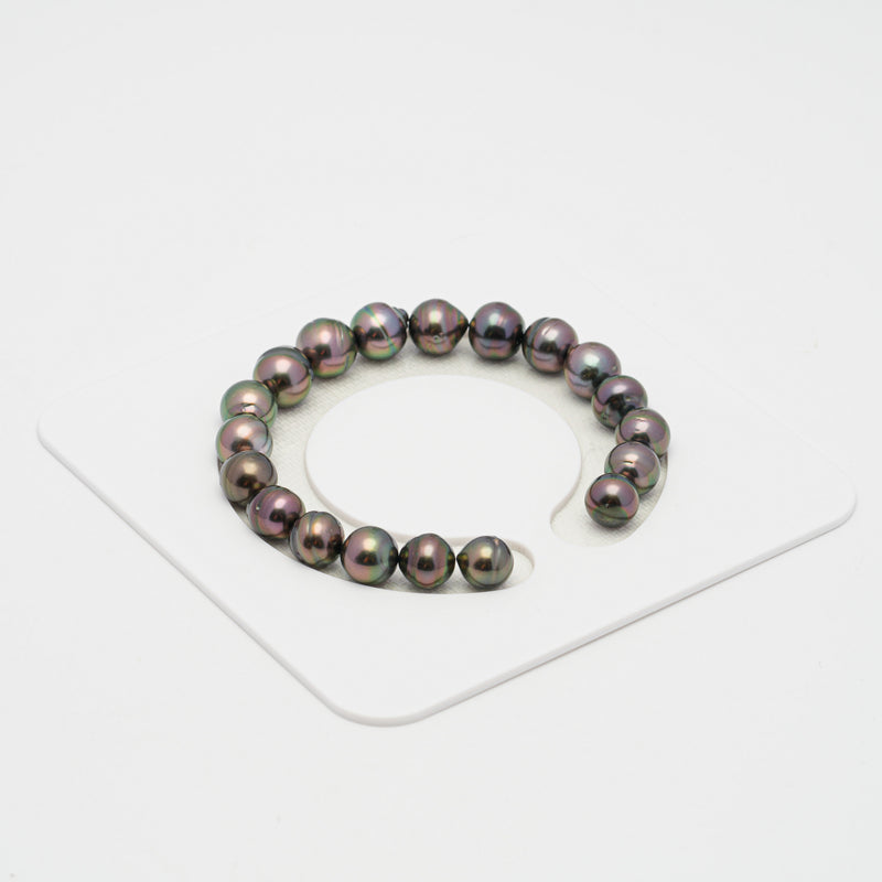 19pcs Cherry 8-10mm - SB AAA/AA Quality Tahitian Pearl Bracelet BR2093 OR8