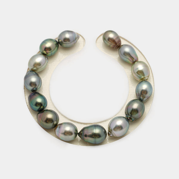 14pcs Multicolor 9-10mm - SB AAA/AA Quality Tahitian Pearl Bracelet BR2194 HL3