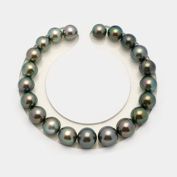 21pcs Green 8-10mm - SR/NR AAA Quality Tahitian Pearl Bracelet BR2214 OR10