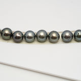 51pcs Green 8-10mm - SR/NR AA/A Quality Tahitian Pearl Drilled Necklace NL1577 CMP4