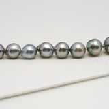 40pcs "High Luster" Silver Mix 8-10mm - CL/SB AAA/AA Quality Tahitian Pearl Necklace NL1596 HL2