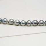 45pcs Light Blue 8-11mm - SB AA/AAA Quality Tahitian Pearl Necklace NL1609 HL2