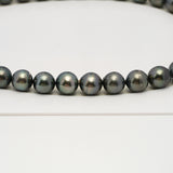 37pcs Dark 11-13mm - SR/NR AA/A Quality Tahitian Pearl Necklace NL1626 THMIX3