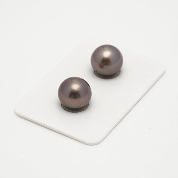 2pcs Cherry 11.2-11.3mm - RSR AAA/AA Quality Tahitian Pearl Pair ER1556 A101