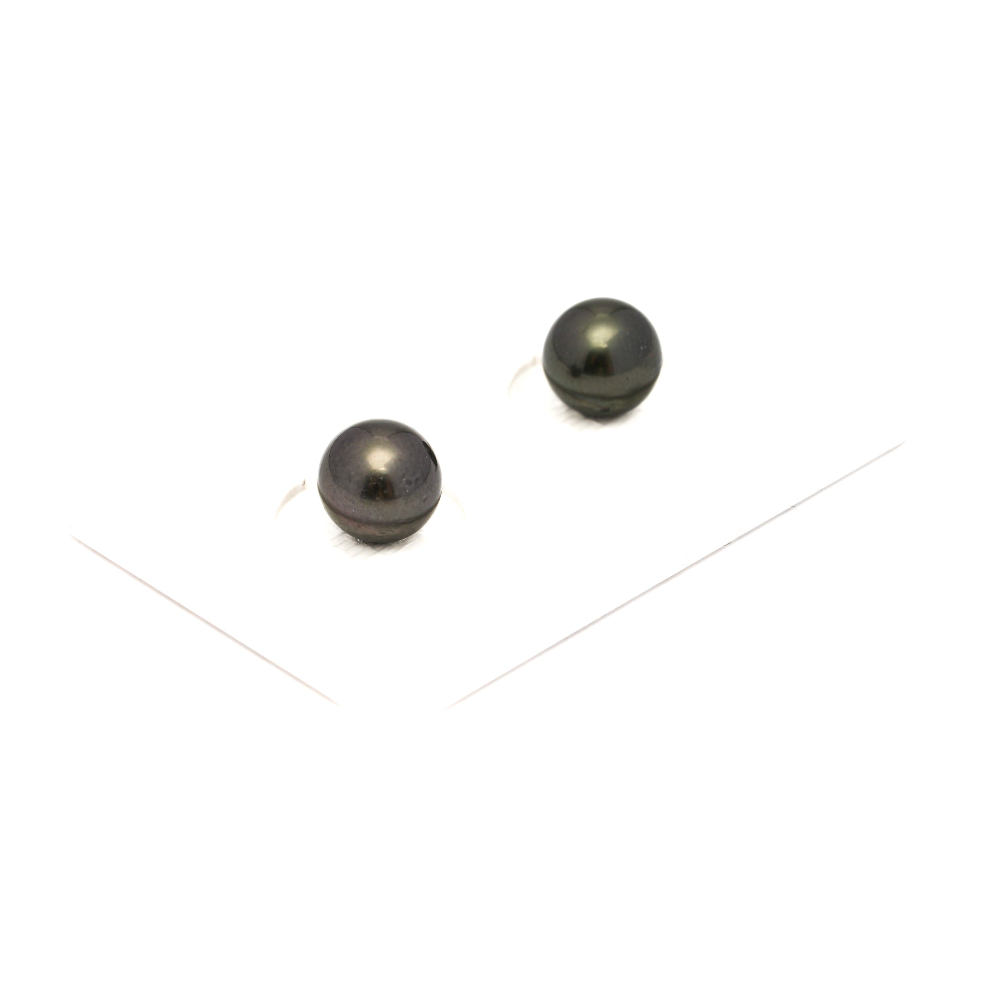 2pcs Dark 7.8-7.9mm - RSR AAA/AA Quality Tahitian Pearl Pair ER1784 NG19