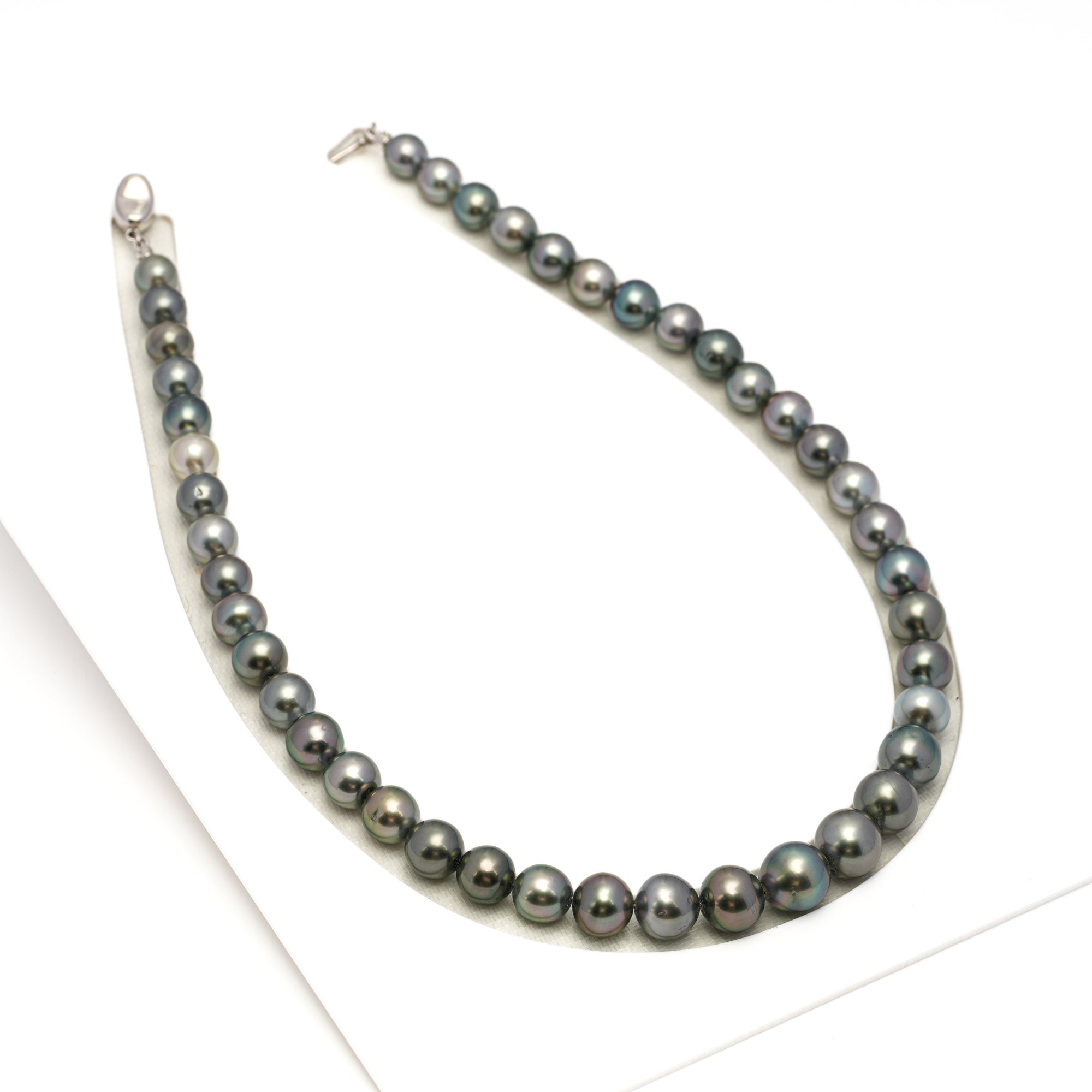 43pcs Mix 8-11mm - SR/NR AAA/AA Quality Tahitian Pearl Drilled Necklace NL1739 WF1