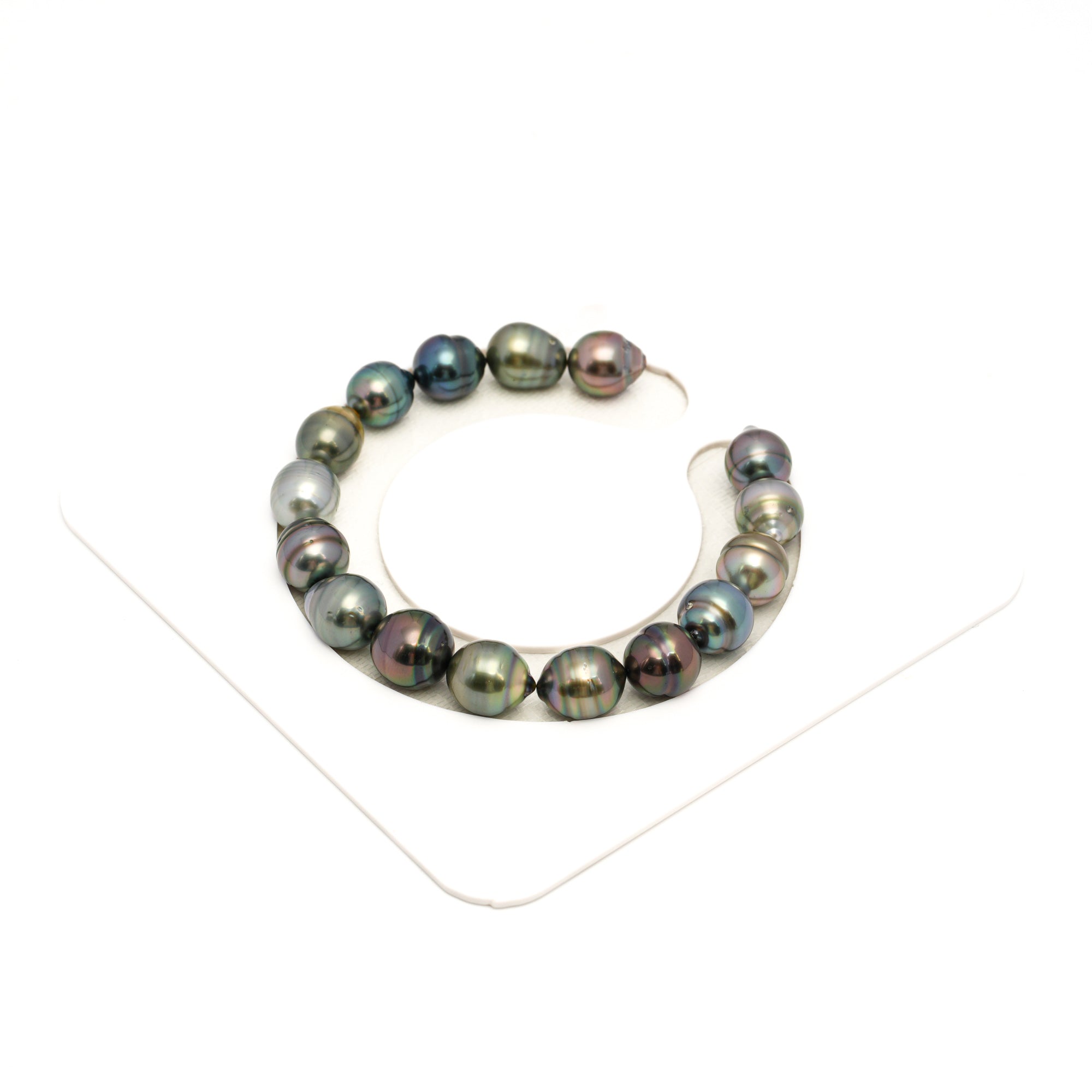 16pcs "High Luster" Multicolor 9-10mm - CL/SB AAA Quality Tahitian Pearl Bracelet BR2371 TH5