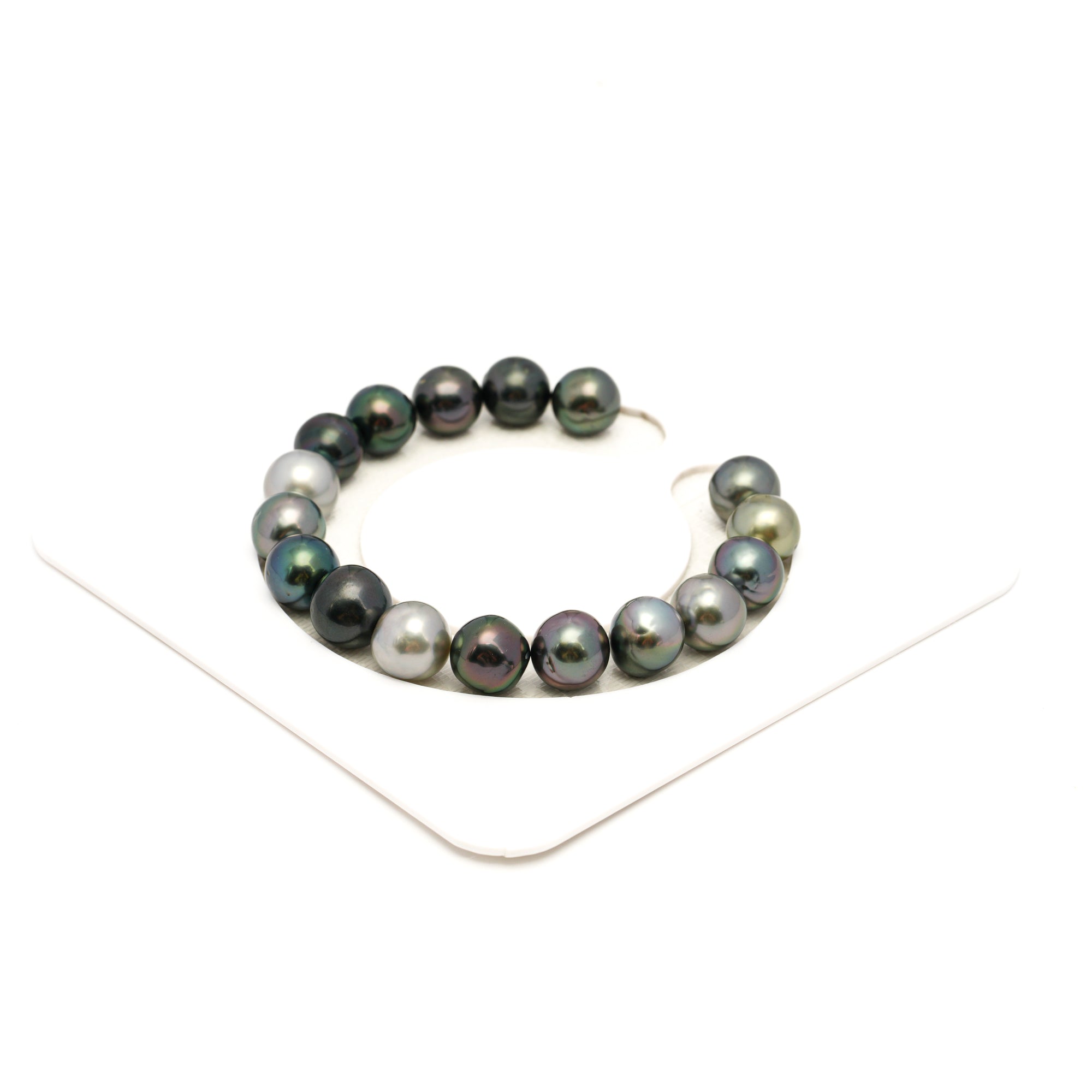 17pcs Multicolor 9-11mm - NR/BQ AAA/AA Quality Tahitian Pearl Bracelet BR2369 TH5