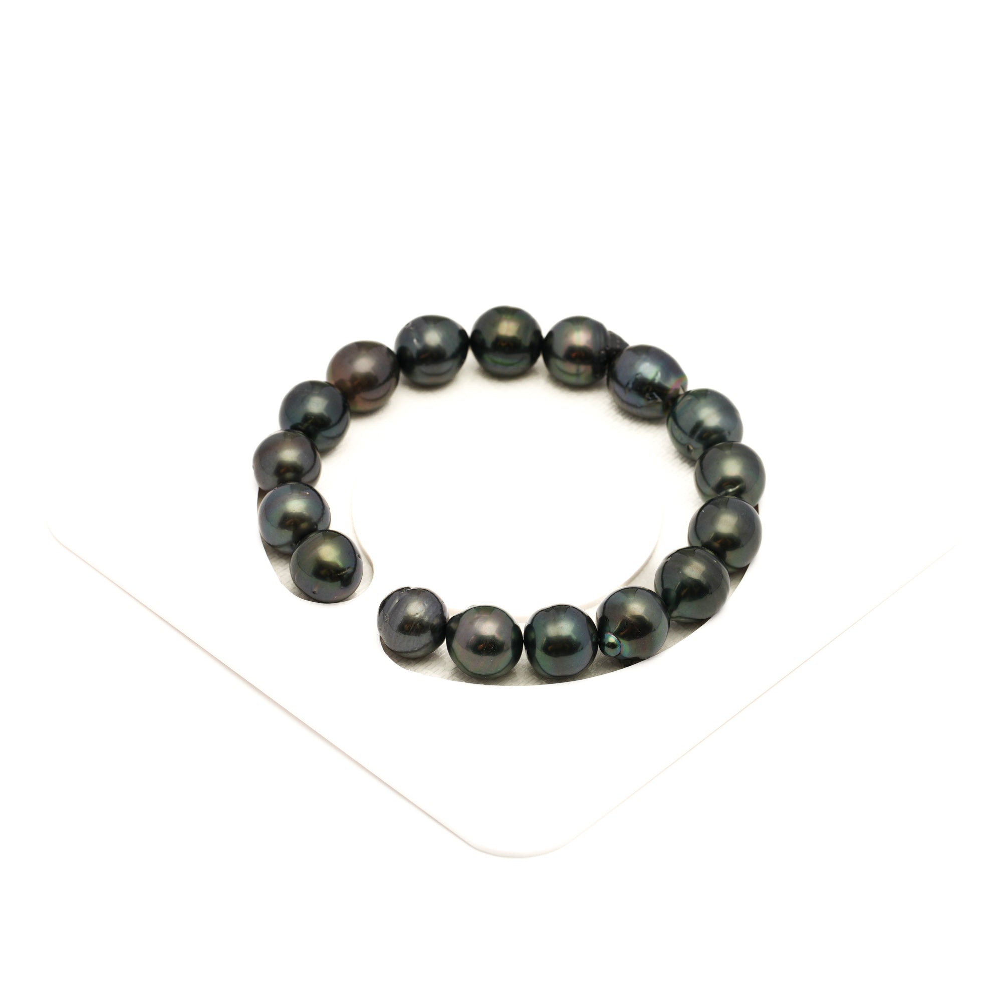17pcs "Mid Luster" Dark 10mm - SB AA Quality Tahitian Pearl Bracelet BR2499 LP2