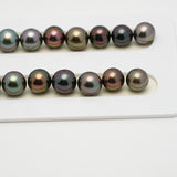 47pcs "High Luster" Multicolor 8-11mm - SR/NR AAA Quality Tahitian Pearl Necklace NL1523 OR6