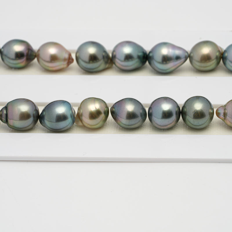 40pcs Multicolor 8-10mm - SB AAA Quality Tahitian Pearl Necklace NL1526