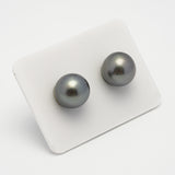 2pcs Gray 11.6mm - SR AAA Quality Tahitian Pearl Pair ER1541 A101