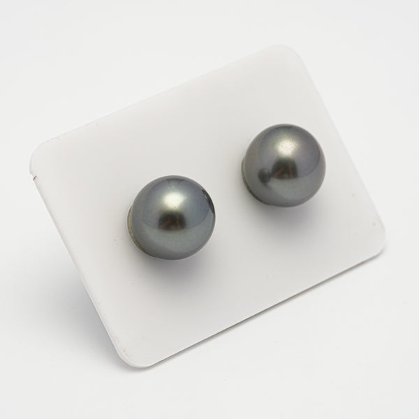 2pcs Gray 11.6mm - SR AAA Quality Tahitian Pearl Pair ER1541 A101