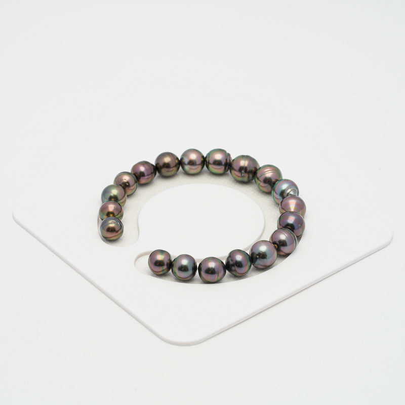 19pcs Cherry 8-10mm - SB AAA/AA Quality Tahitian Pearl Bracelet BR2093 OR8