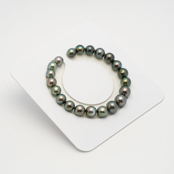 21pcs Green 8-10mm - SR/NR AAA Quality Tahitian Pearl Bracelet BR2214 OR10