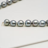 40pcs "High Luster" Silver Mix 8-10mm - CL/SB AAA/AA Quality Tahitian Pearl Necklace NL1596 HL2