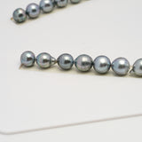 45pcs Light Blue 8-11mm - SB AA/AAA Quality Tahitian Pearl Necklace NL1609 HL2