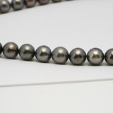 38pcs Green 11-12mm - SR/NR AA/A Quality Tahitian Pearl Necklace NL1623 THMIX3