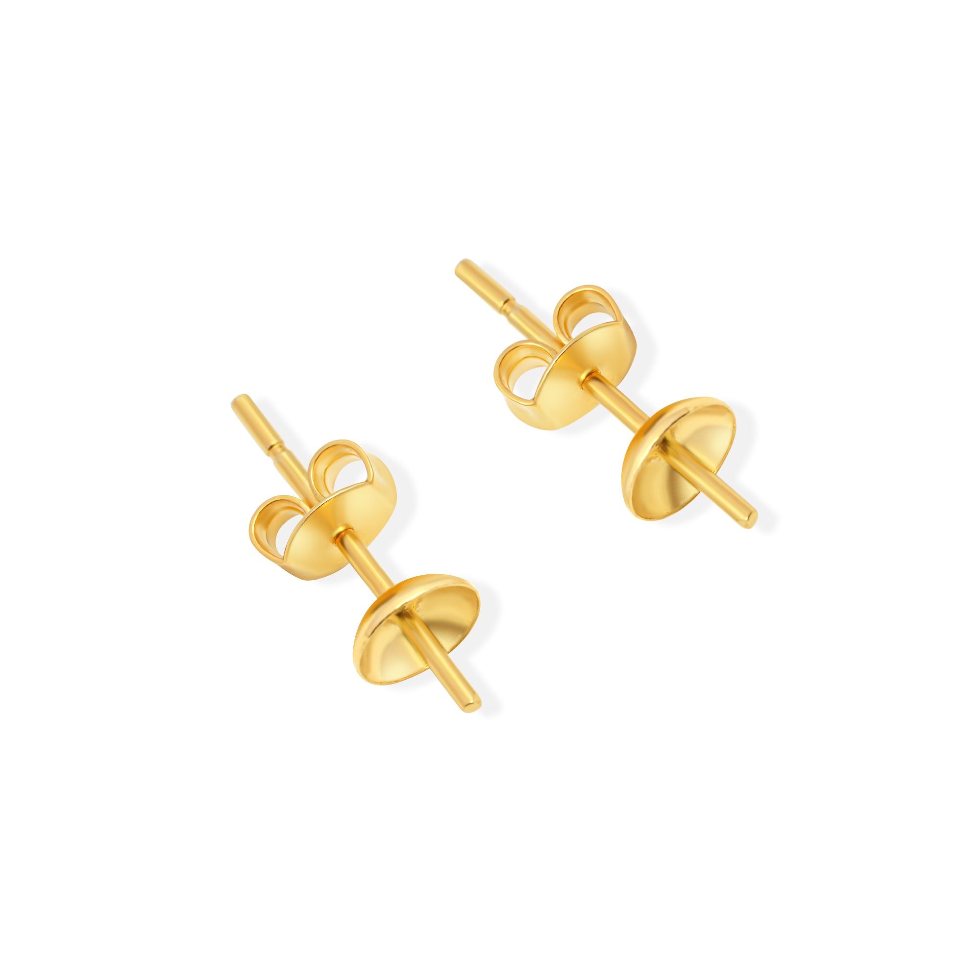 Studs Earring Bails 925 Silver for Pearl SC26