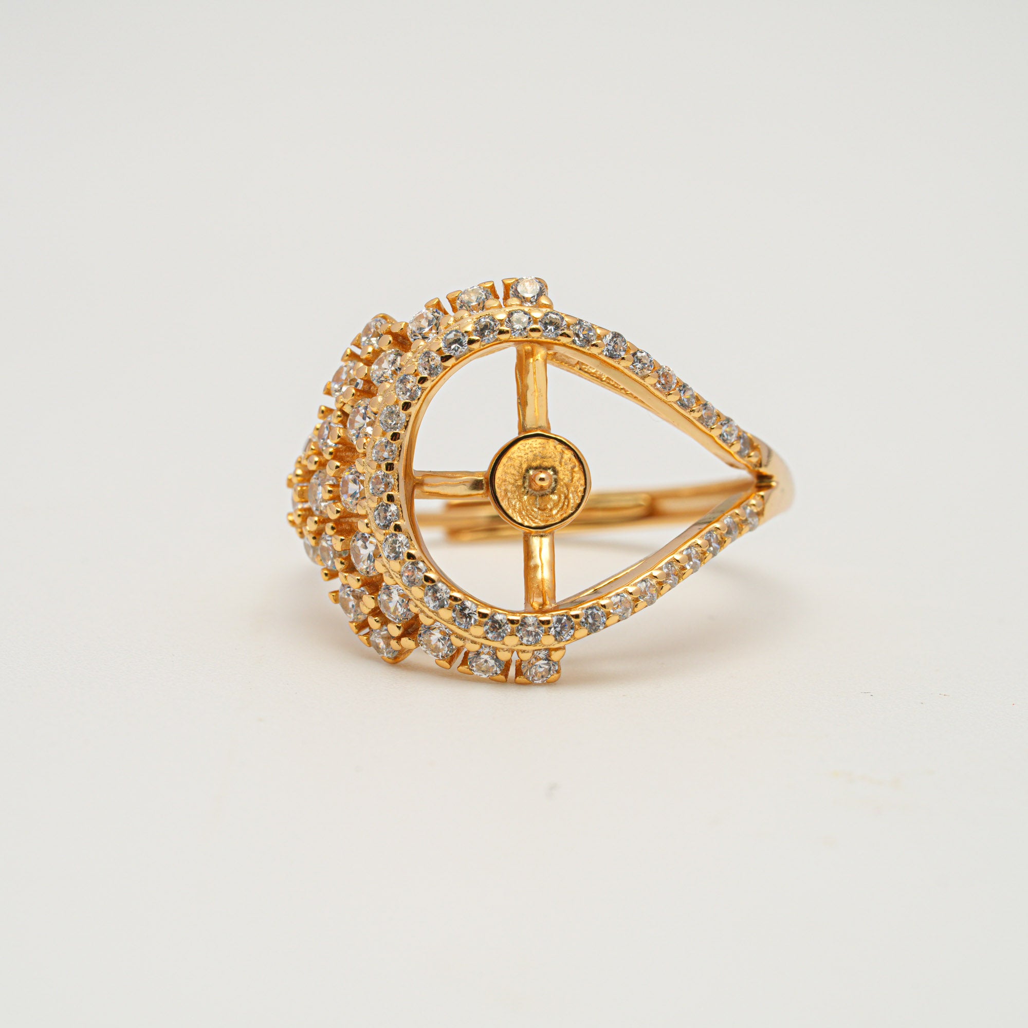Adjustable Ring 925 Silver for pearl SC548G