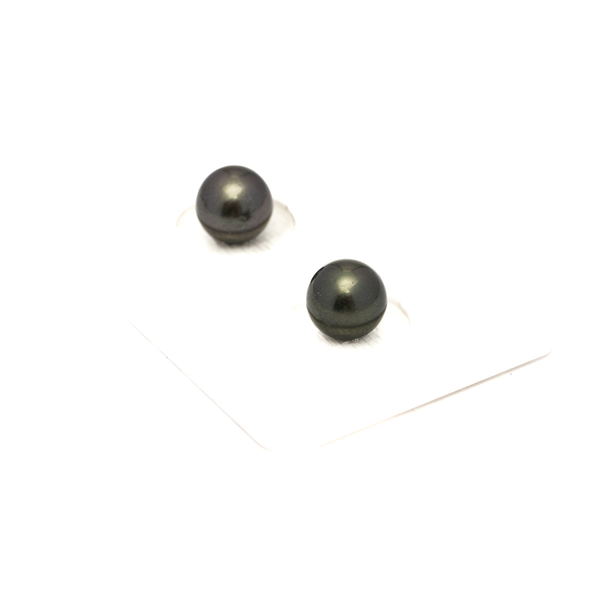 2pcs Dark 7.8-7.9mm - RSR AAA/AA Quality Tahitian Pearl Pair ER1784 NG19