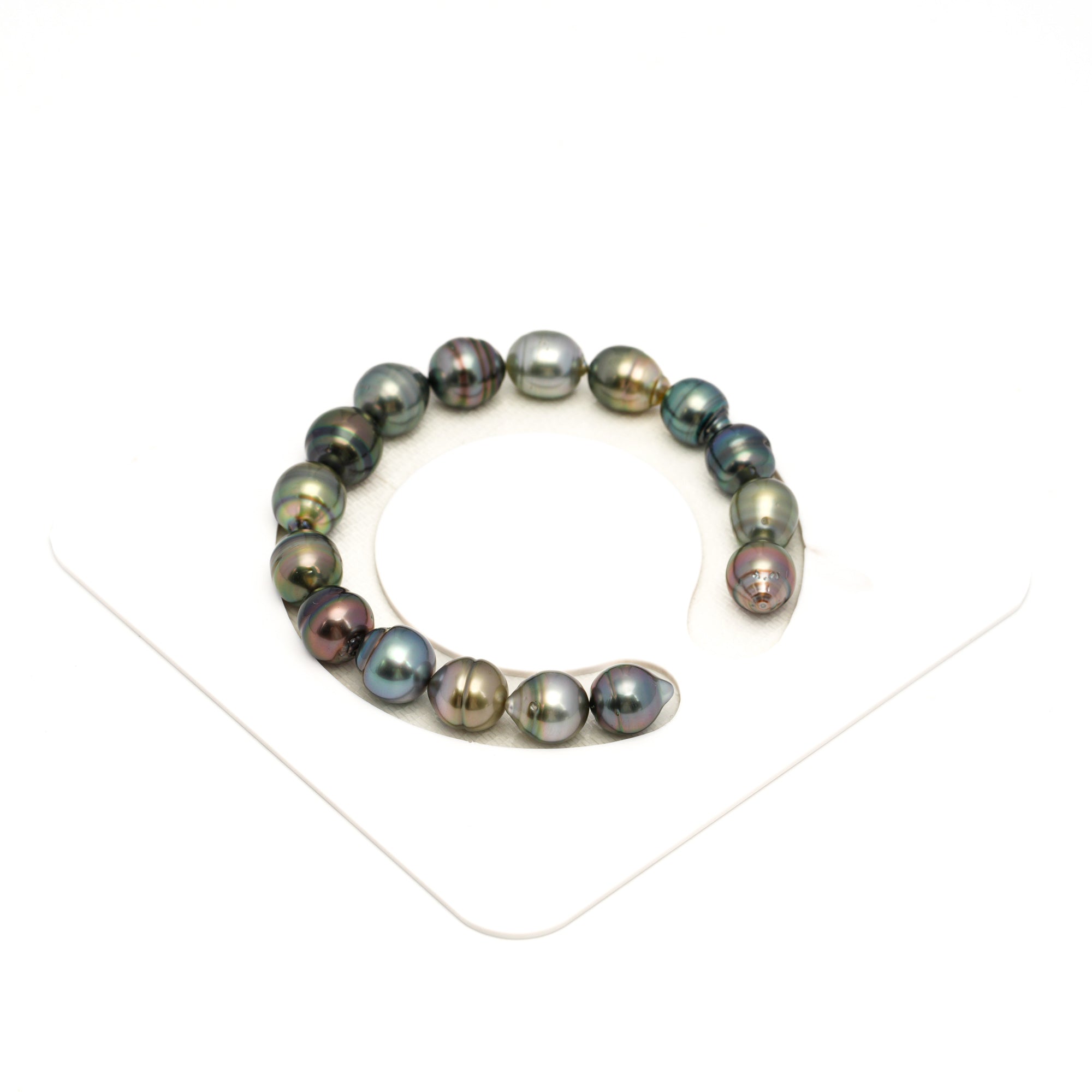 16pcs "High Luster" Multicolor 9-10mm - CL/SB AAA Quality Tahitian Pearl Bracelet BR2371 TH5