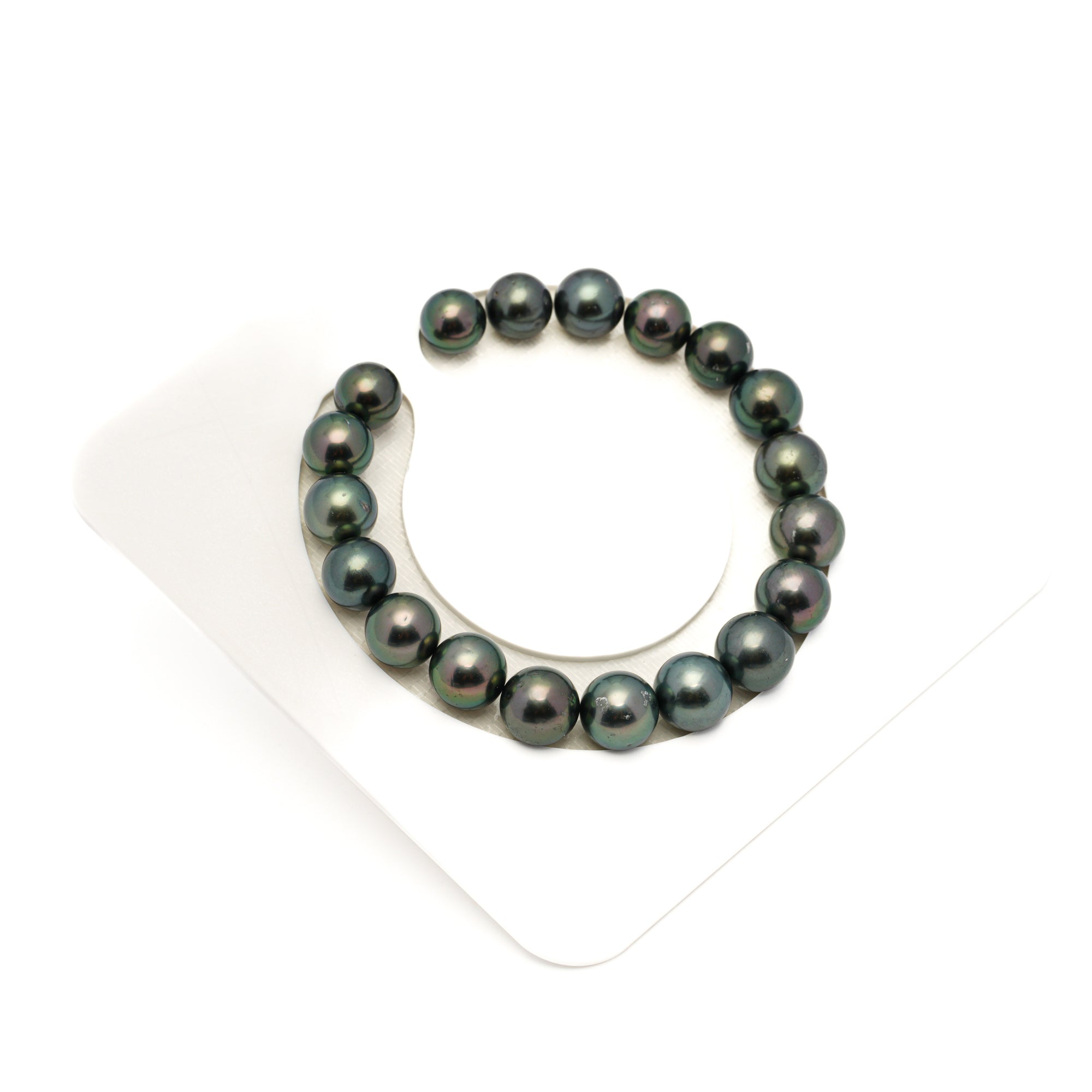 19pcs Dark Green 9-10mm - RSR AA Quality Tahitian Pearl Bracelet BR2451 LP1