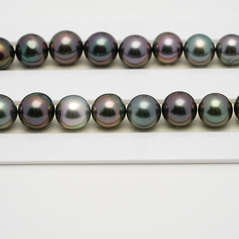 47pcs "High Luster" Multicolor 8-11mm - SR/NR AAA Quality Tahitian Pearl Necklace NL1523 OR6