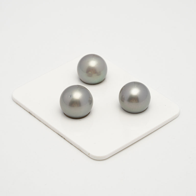 3pcs Light 12.3-12.9mm - SR AAA/AA Quality Tahitian Pearl Trio Set ER1560 A101