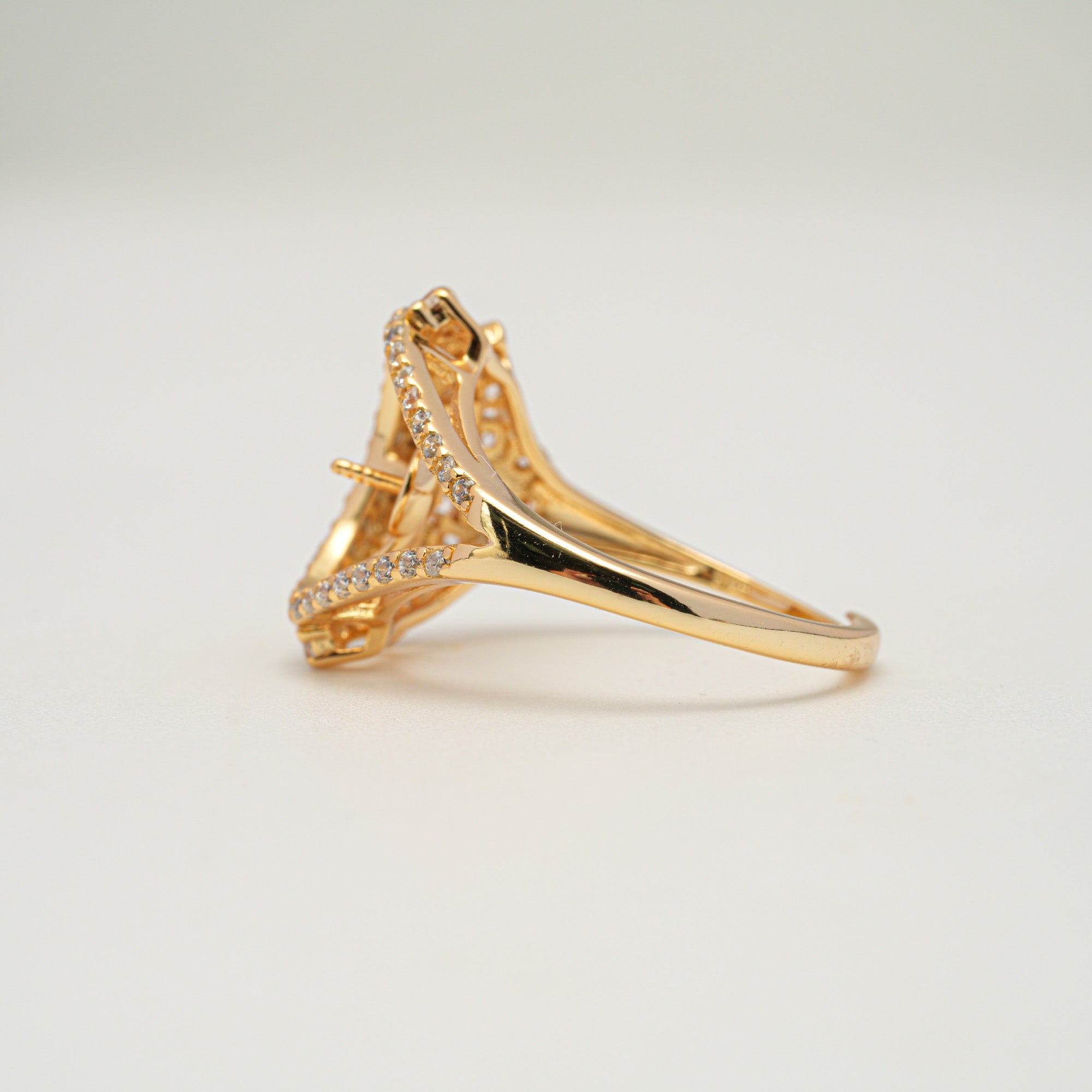 Adjustable Ring 925 Silver for pearl SC548G