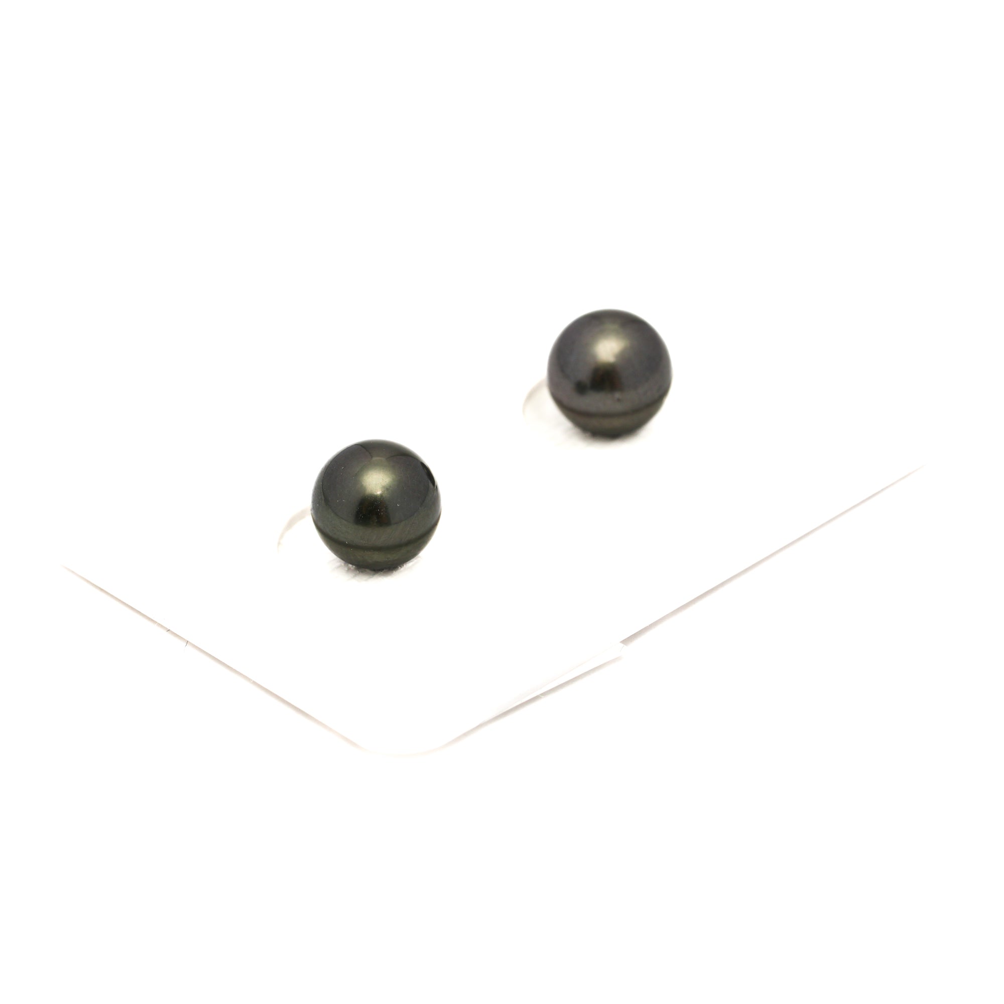 2pcs Dark 7.8-7.9mm - RSR AAA/AA Quality Tahitian Pearl Pair ER1784 NG19