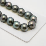 36pcs Light Green 11-12mm - SB AAA/AA Quality Tahitian Pearl Necklace NL1498 THMIX2