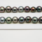 47pcs "High Luster" Multicolor 8-11mm - SR/NR AAA Quality Tahitian Pearl Necklace NL1523 OR6