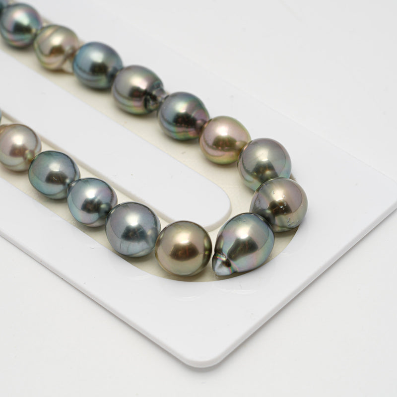 40pcs Multicolor 8-10mm - SB AAA Quality Tahitian Pearl Necklace NL1526