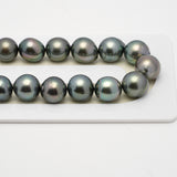 36pcs Light Green 11-12mm - SB AAA/AA Quality Tahitian Pearl Necklace NL1498 THMIX2