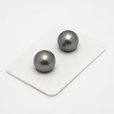 2pcs Gray 11.6mm - SR AAA Quality Tahitian Pearl Pair ER1541 A101