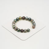 18pcs "High Luster" Multicolor 9-10mm - SB/NR AAA/AA Quality Tahitian Pearl Bracelet BR2186 HL3