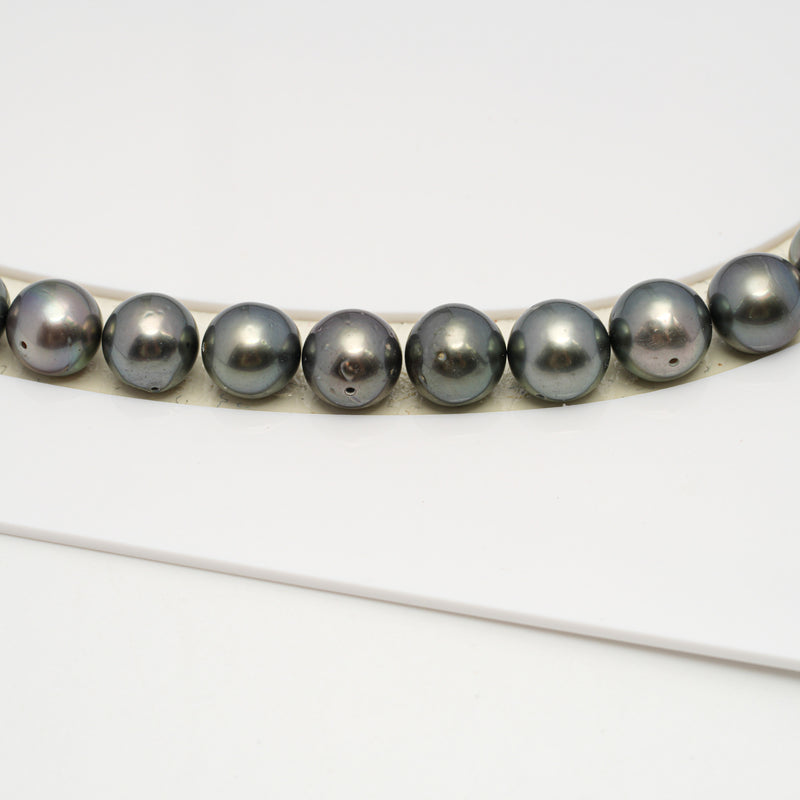 51pcs Green 8-10mm - SR/NR AA/A Quality Tahitian Pearl Drilled Necklace NL1577 CMP4