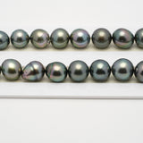 36pcs Light Green 11-12mm - SB AAA/AA Quality Tahitian Pearl Necklace NL1498 THMIX2