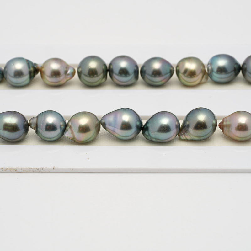 40pcs Multicolor 8-10mm - SB AAA Quality Tahitian Pearl Necklace NL1526