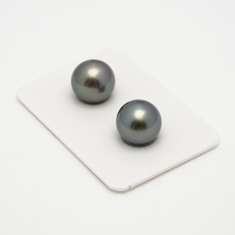 2pcs Gray 11.6mm - SR AAA Quality Tahitian Pearl Pair ER1541 A101