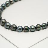 40pcs Blue 8-12mm - SB/NR AAA Quality Tahitian Pearl Necklace NL1587 HL3