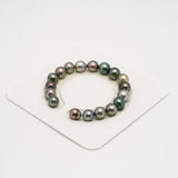 18pcs "High Luster" Multicolor 9-10mm - SB/NR AAA/AA Quality Tahitian Pearl Bracelet BR2186 HL3