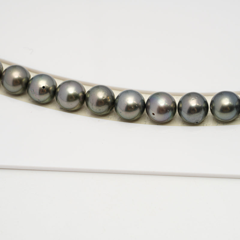 51pcs Green 8-10mm - SR/NR AA/A Quality Tahitian Pearl Drilled Necklace NL1577 CMP4