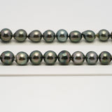 44pcs Green Mix 8-10mm - CL/SB AAA/AA Quality Tahitian Pearl Necklace NL1640 HL3