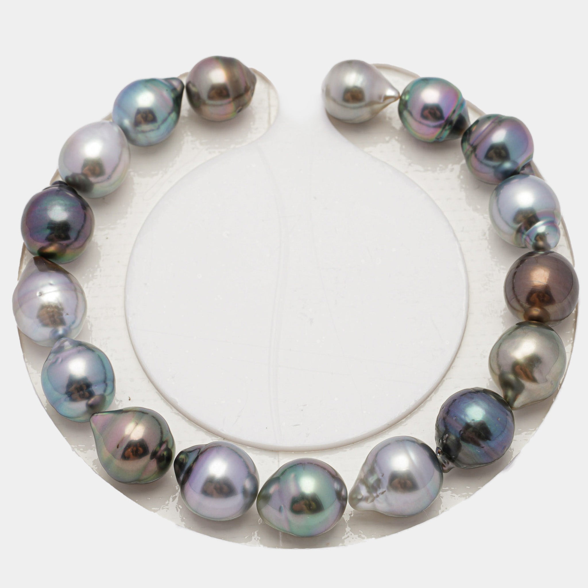 17pcs "High Luster" Multicolor 8-9mm - CL/SB AAA/AA Quality Tahitian Pearl Bracelet BR2014 OR7